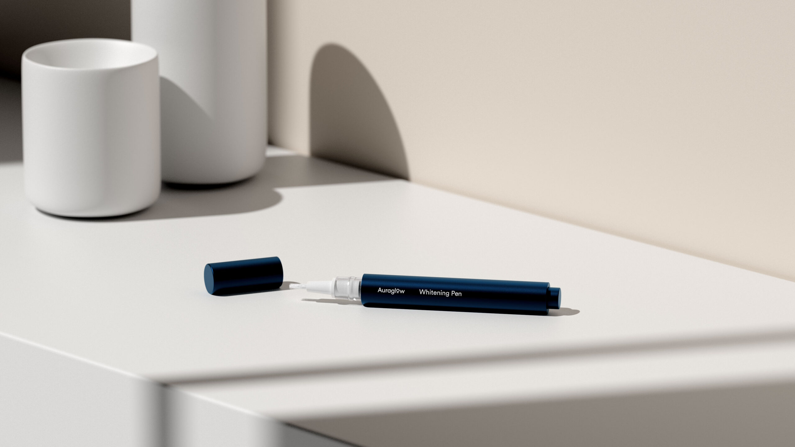 AuraglowEnlisted_Marketing_Renders_Lifestyle_Whitening_Pen_Counter_Scene_R1V1