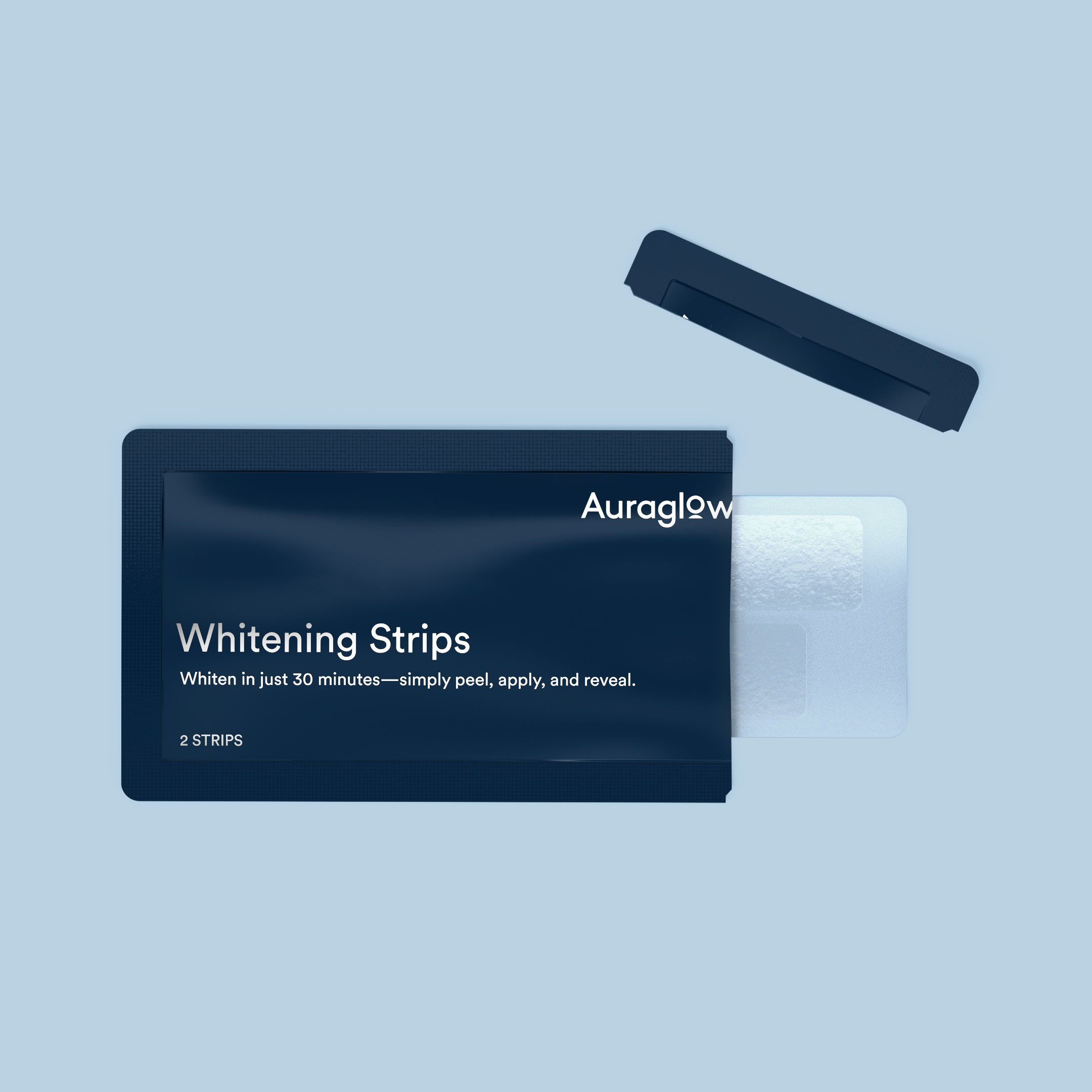 AuraglowEnlisted_Marketing_Renders_Whitening-Strips_Opened_Foil_Sachet_View_R1V1-copy